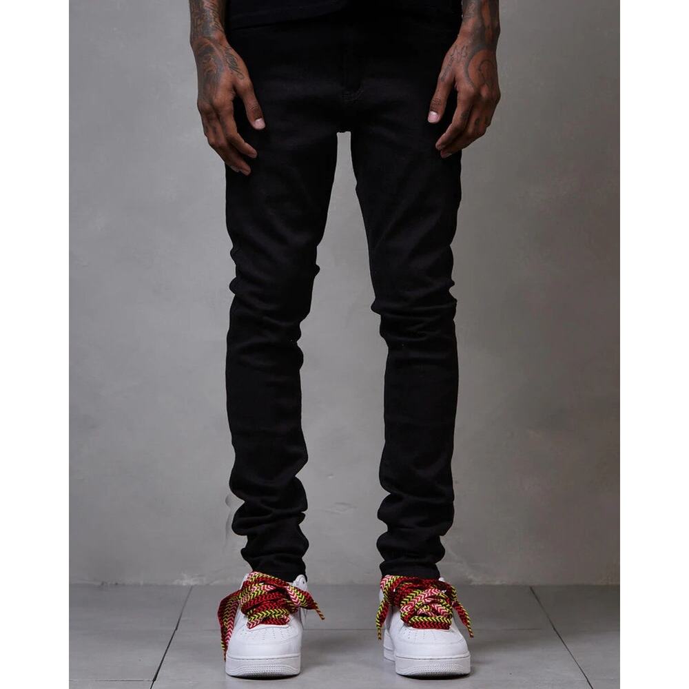 GFTD LA Los Angeles Men's Skinny Fit Benson Black Stretch Denim Jeans